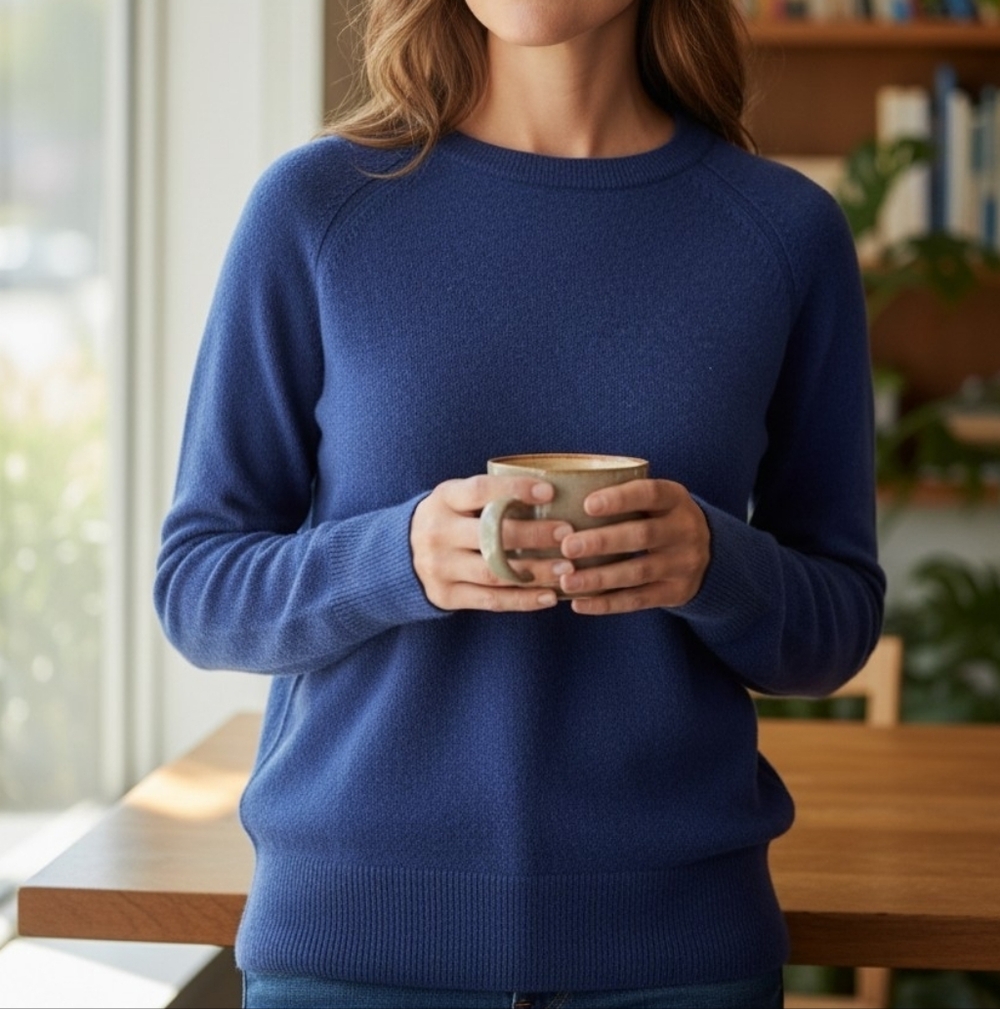 Halogen Classic Blue Crew Neck Sweater